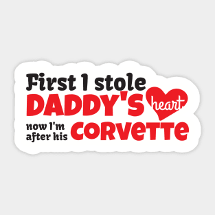 Daddy's Corvette Sticker